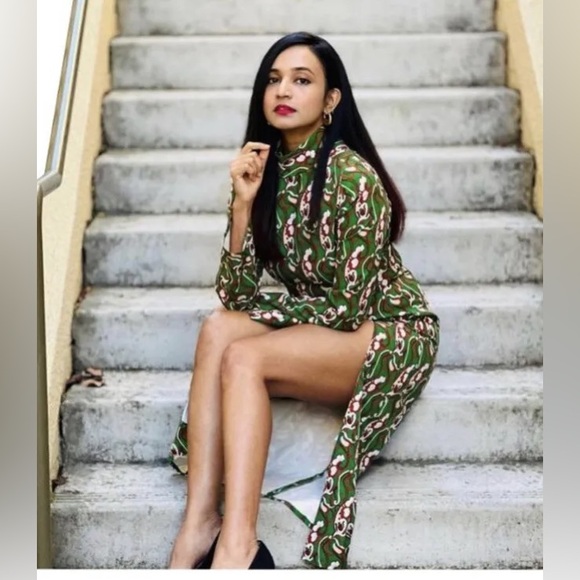 NWT ZARA Blogger’s Favorite High Neck Maxi Dress Size XS - Picture 2 of 13